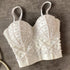 Bustier Blanco con Perlas